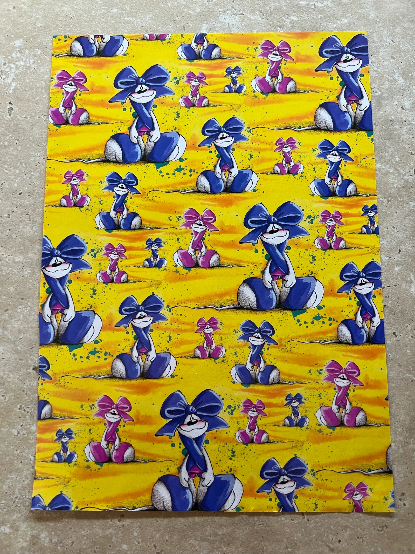 Papier cadeau Diddl format A4 ancien 